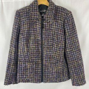 Requirements Academia Teed Zip Front Blazer Jacket Women's Size 10